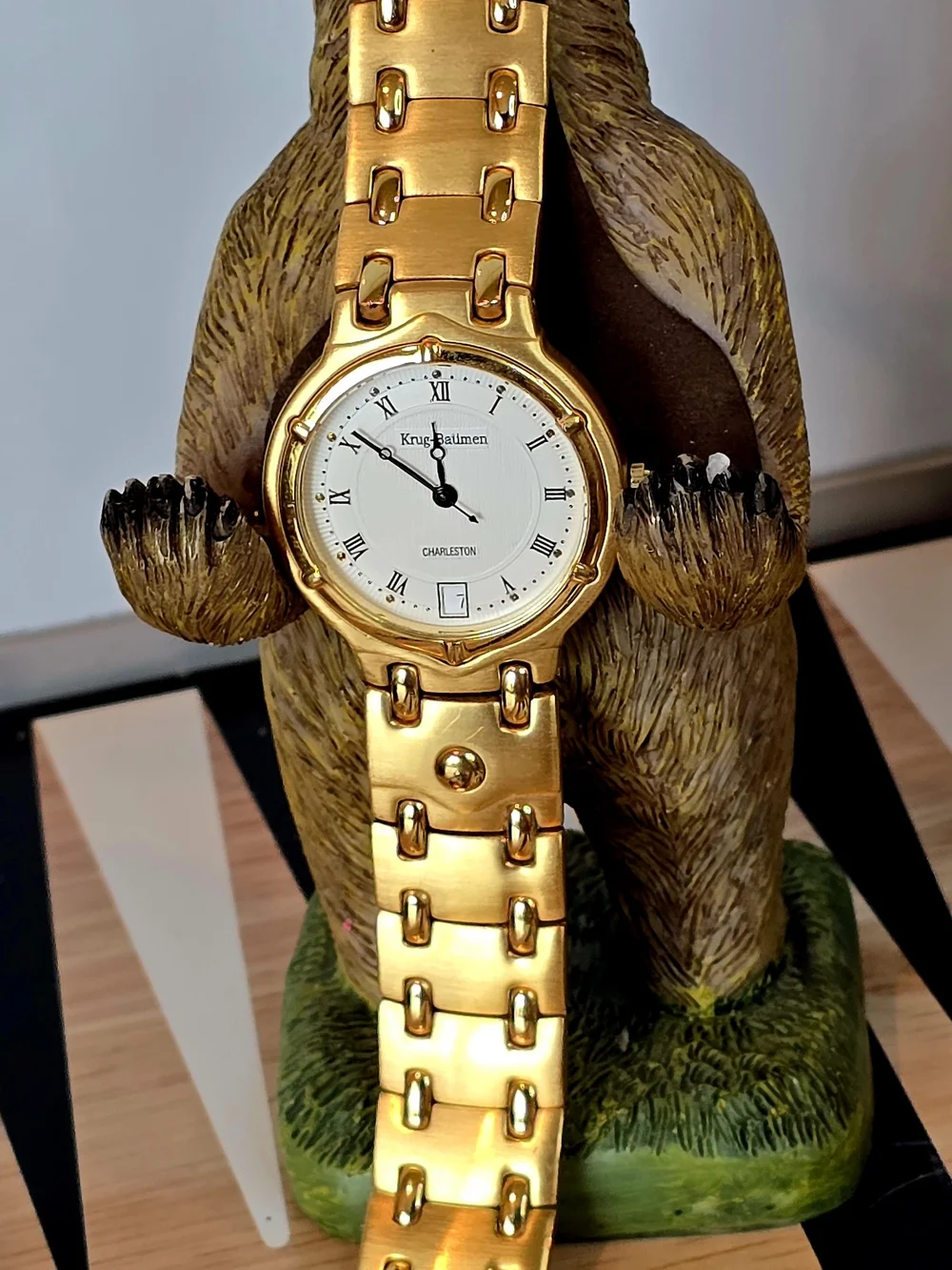 Y2K Krug-Baümen Charleston Watch With White Dial